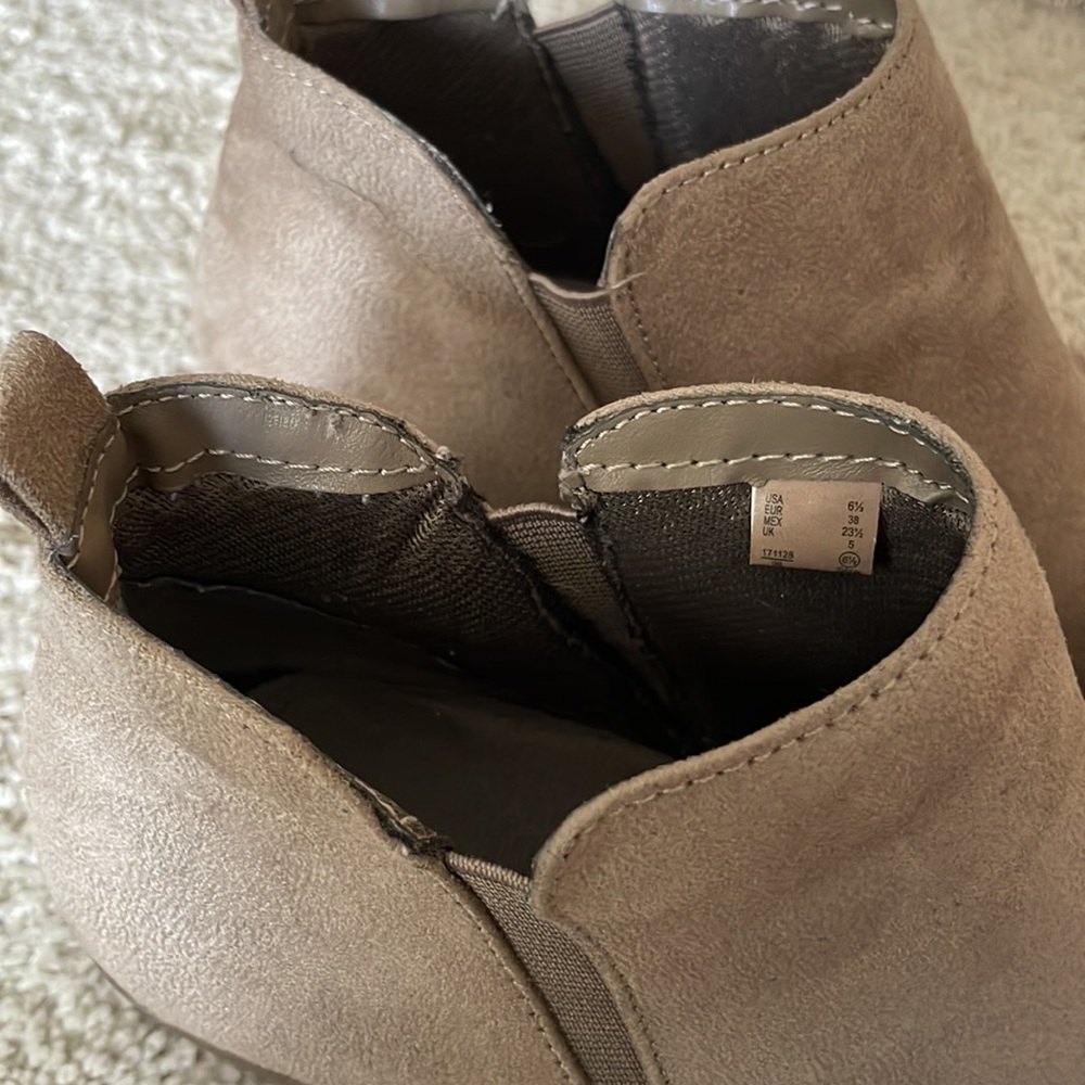 Ankle Boots Beige Tan Size 6.5 - Picture 13 of 16